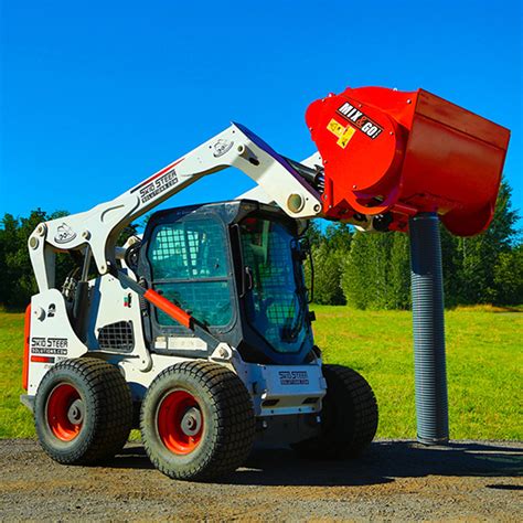 concrete mixer skid steer attachment|homemade skid steer concrete mixer.